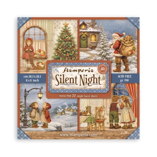 Zestaw papierów jednostronnych do scrapbookingu 20x20 Silent Night 22 arkusze SBBSXB28 Stamperia