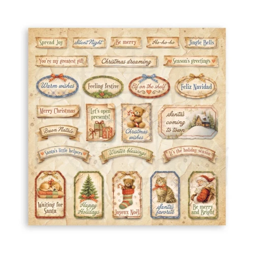 Zestaw papierów jednostronnych do scrapbookingu 20x20 Silent Night 22 arkusze SBBSXB28 Stamperia
