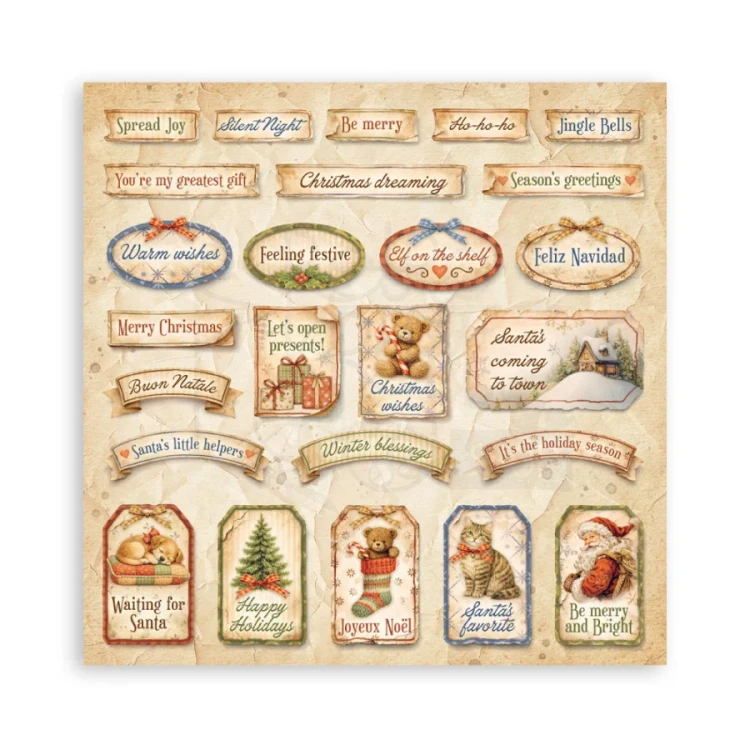 Zestaw papierów jednostronnych do scrapbookingu 20x20 Silent Night 22 arkusze SBBSXB28 Stamperia