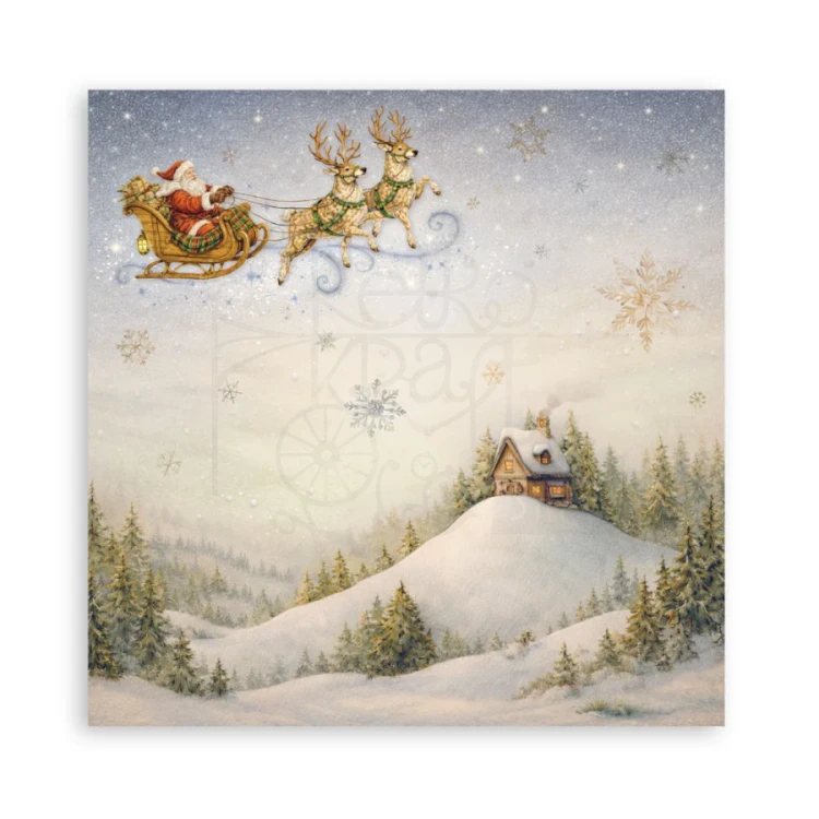 Zestaw papierów jednostronnych do scrapbookingu 20x20 Silent Night 22 arkusze SBBSXB28 Stamperia