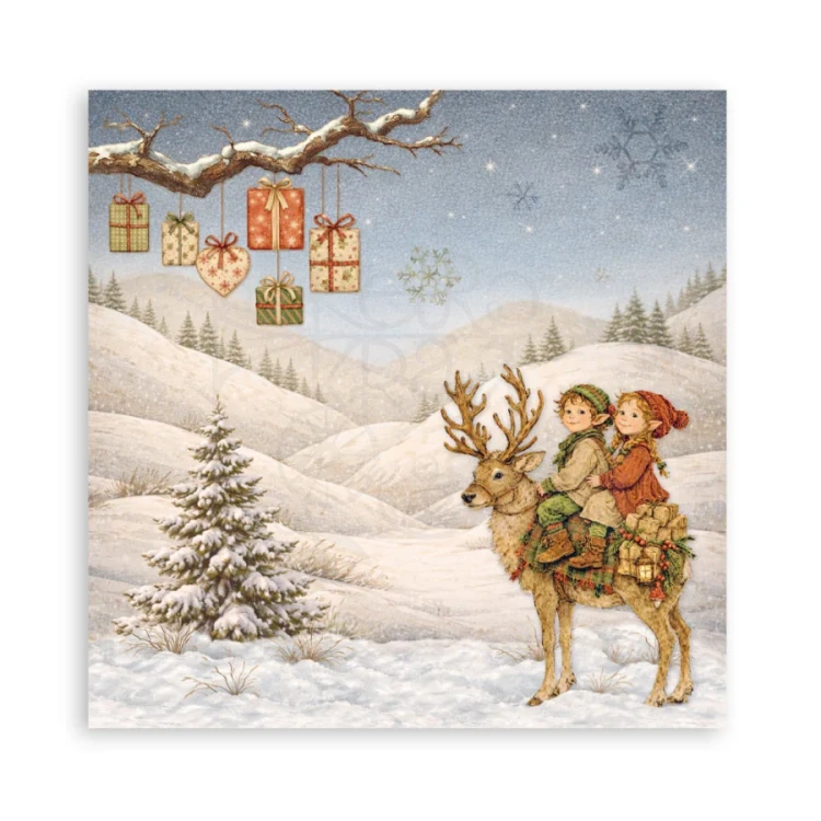 Zestaw papierów jednostronnych do scrapbookingu 20x20 Silent Night 22 arkusze SBBSXB28 Stamperia