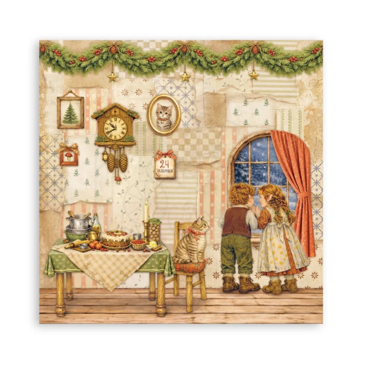 Zestaw papierów jednostronnych do scrapbookingu 20x20 Silent Night 22 arkusze SBBSXB28 Stamperia