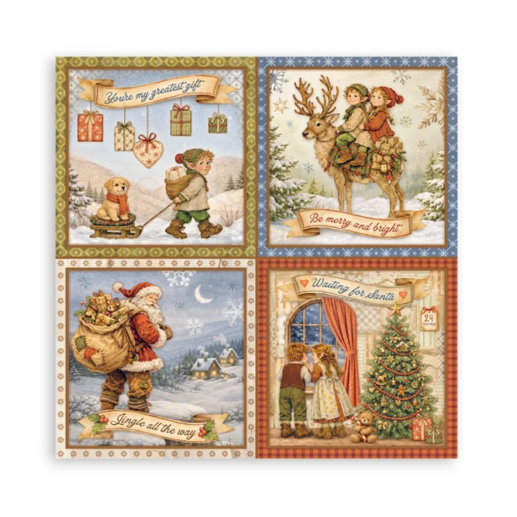 Zestaw papierów jednostronnych do scrapbookingu 20x20 Silent Night 22 arkusze SBBSXB28 Stamperia