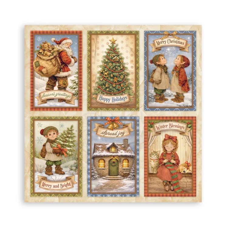 Zestaw papierów jednostronnych do scrapbookingu 20x20 Silent Night 22 arkusze SBBSXB28 Stamperia