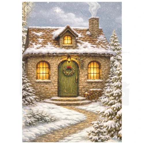 Papier ryżowy A6 Silent Night 8 arkuszy DFSA6X09 Stamperia