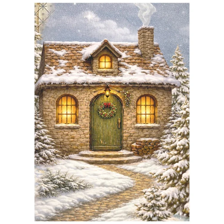 Papier ryżowy A6 Silent Night 8 arkuszy DFSA6X09 Stamperia