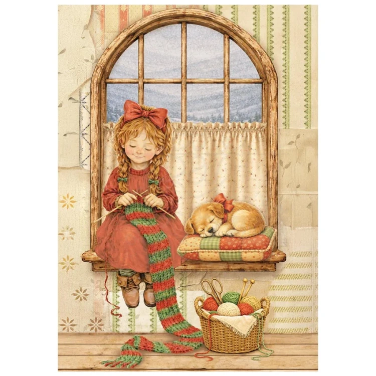Papier ryżowy A6 Silent Night 8 arkuszy DFSA6X09 Stamperia