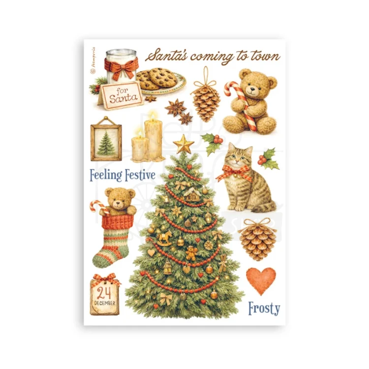 Papier washi A5 Silent Night SBW35 Stamperia