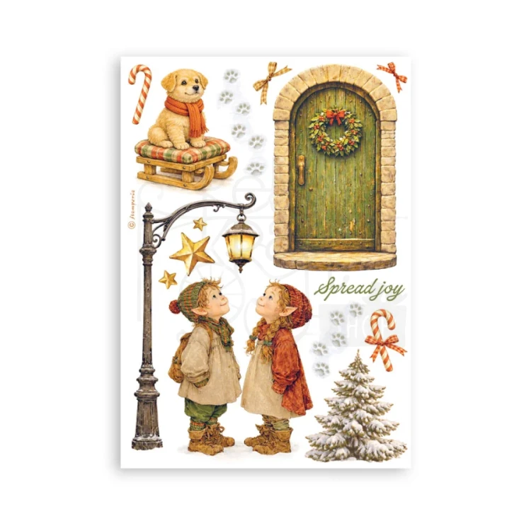 Papier washi A5 Silent Night SBW35 Stamperia