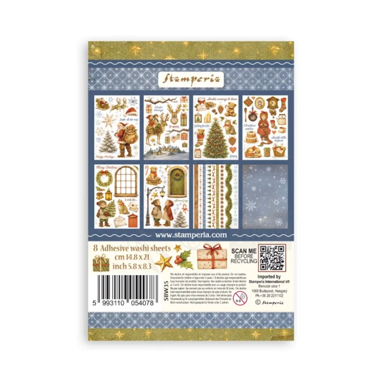 Papier washi A5 Silent Night SBW35 Stamperia