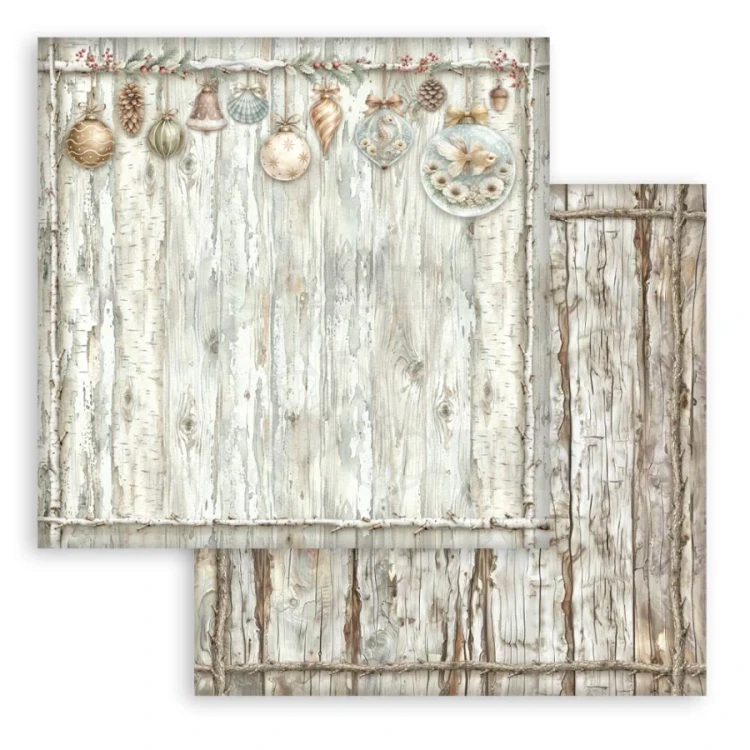 Zestaw papierów do scrapbookingu 20x20 White Christmas Tła 10 arkuszy SBBS147 Stamperia