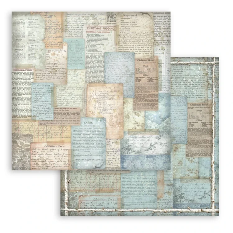 Zestaw papierów do scrapbookingu 20x20 White Christmas Tła 10 arkuszy SBBS147 Stamperia