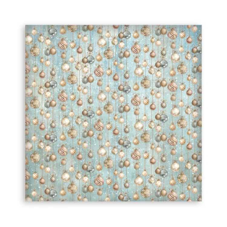 Zestaw papierów do scrapbookingu 20x20 White Christmas Tła 10 arkuszy SBBS147 Stamperia