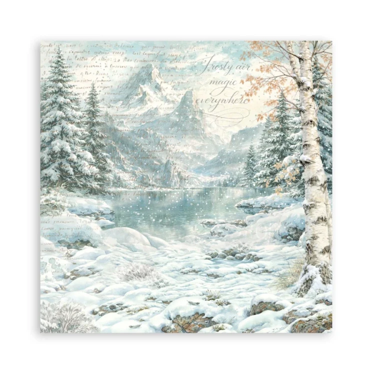 Zestaw papierów jednostronnych do scrapbookingu 20x20 White Christmas 22 arkusze SBBSXB27 Stamperia