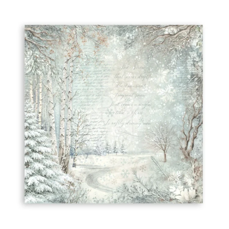 Zestaw papierów jednostronnych do scrapbookingu 20x20 White Christmas 22 arkusze SBBSXB27 Stamperia