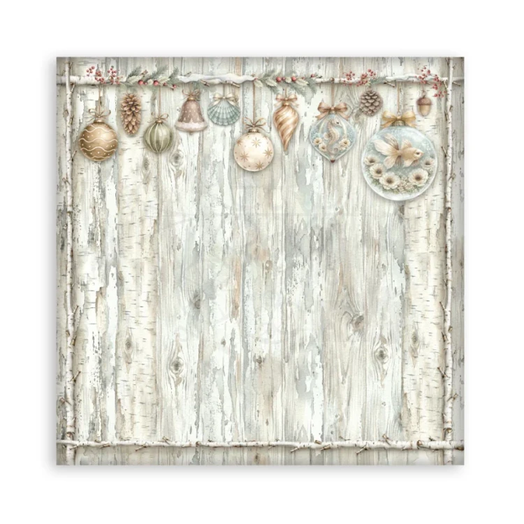 Zestaw papierów jednostronnych do scrapbookingu 20x20 White Christmas 22 arkusze SBBSXB27 Stamperia