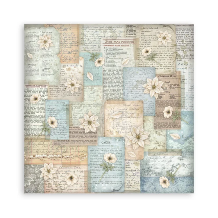 Zestaw papierów jednostronnych do scrapbookingu 20x20 White Christmas 22 arkusze SBBSXB27 Stamperia