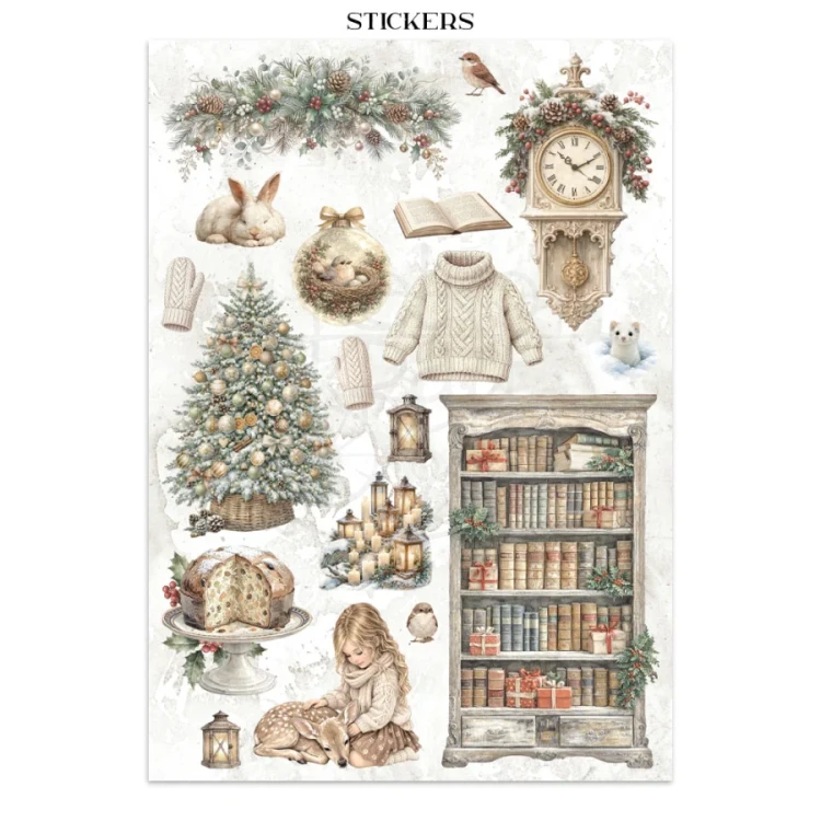 Junk Journal A4 White Christmas SBJK28 Stamperia