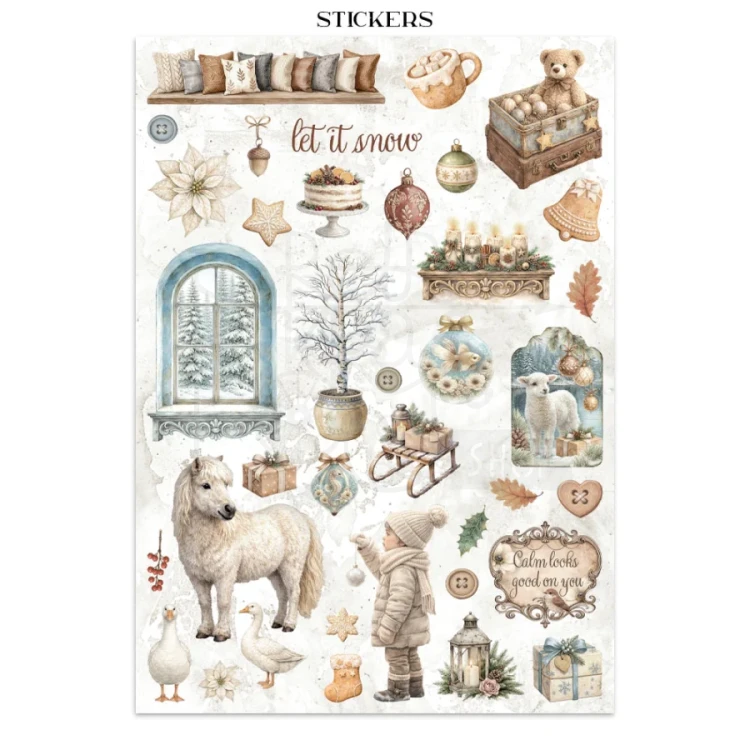 Junk Journal A4 White Christmas SBJK28 Stamperia