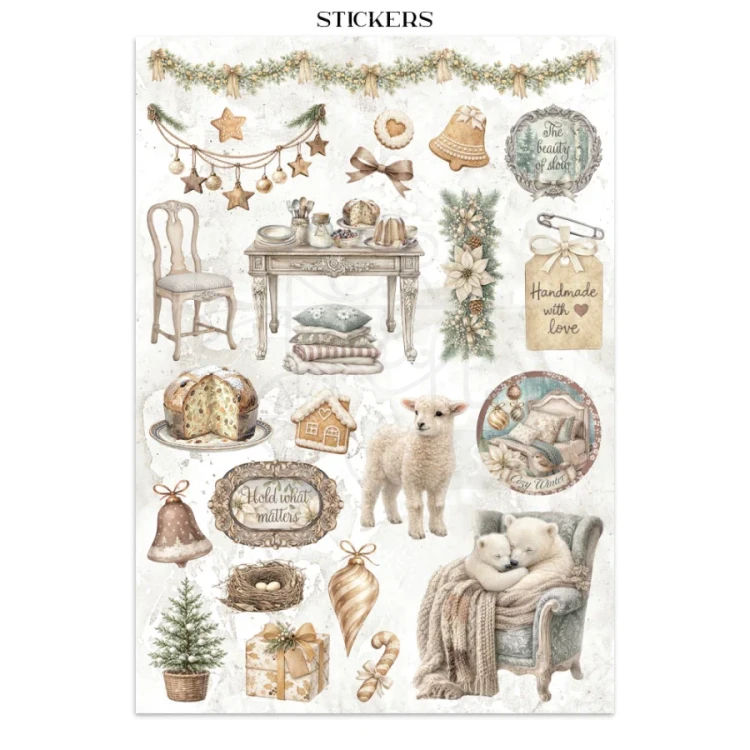 Junk Journal A4 White Christmas SBJK28 Stamperia