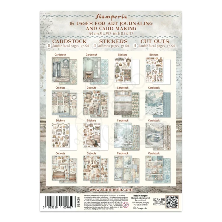 Junk Journal A4 White Christmas SBJK28 Stamperia