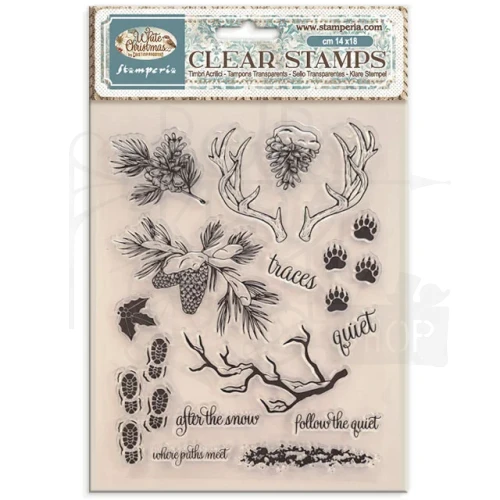 Stempel akrylowy 14x18cm White Christmas WTK245 Stamperia