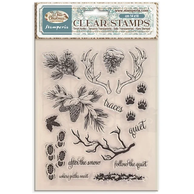 Stempel akrylowy 14x18cm White Christmas WTK245 Stamperia