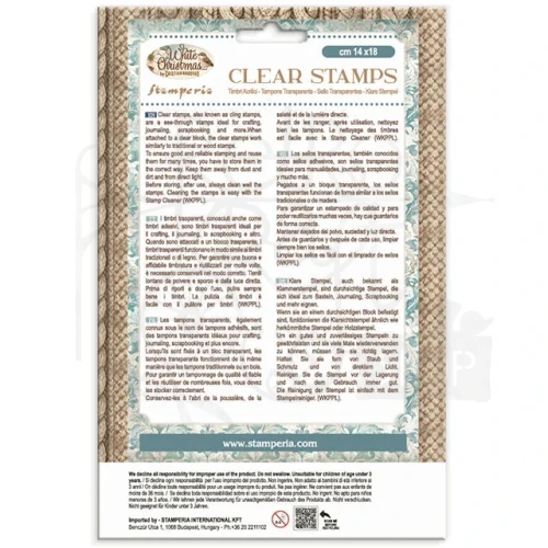 Stempel akrylowy 14x18cm White Christmas WTK245 Stamperia