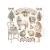 Rub-on transfer 15.5x15.15cm White Christmas 6 arkuszy DFLRBX21 Stamperia