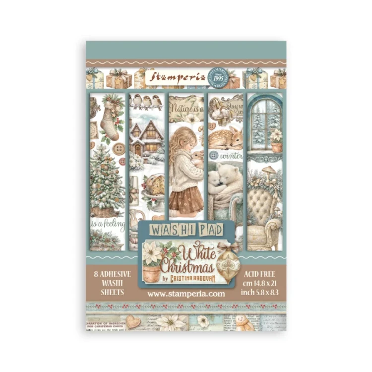 Papier washi A5 White Christmas SBW36 Stamperia