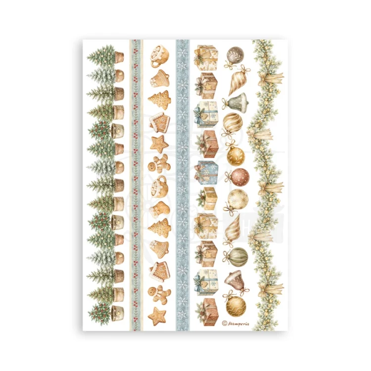 Papier washi A5 White Christmas SBW36 Stamperia