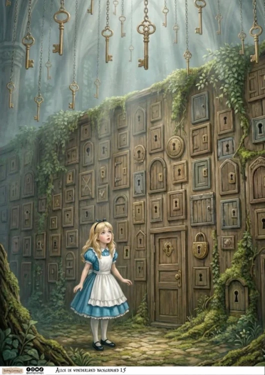 Papier ryżowy do decoupage A4 Alice in Wonderland 15 6075 ScrapLove