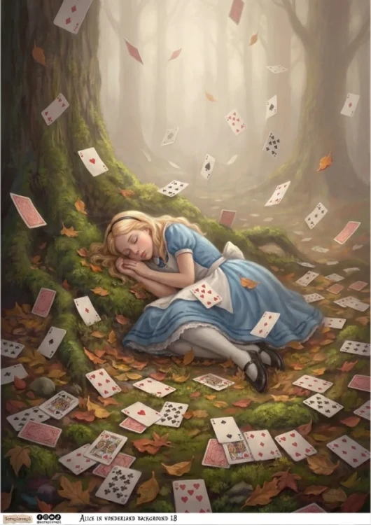 Papier ryżowy do decoupage A4 Alice in Wonderland 18 6078 ScrapLove