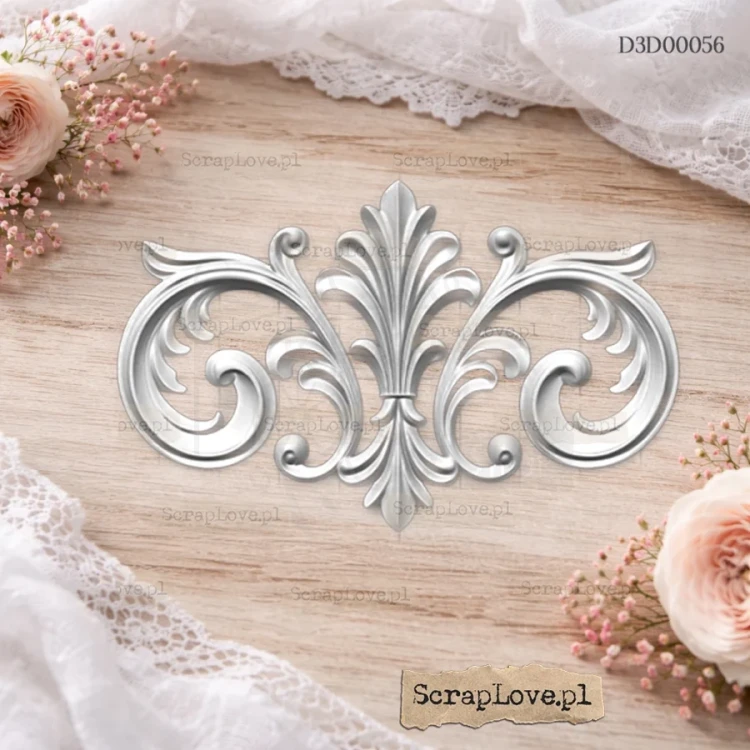 Element ozdobny 3D VI ornament duży D3D0056 ScrapLove