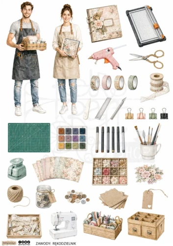 Papier do scrapbookingu A4 Zawody - rękodzielnicy 6771 ScrapLove