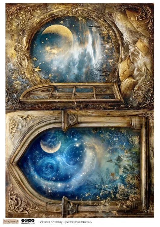 Papier ryżowy do decoupage A4 Celestial Archway 5 6636 ScrapLove