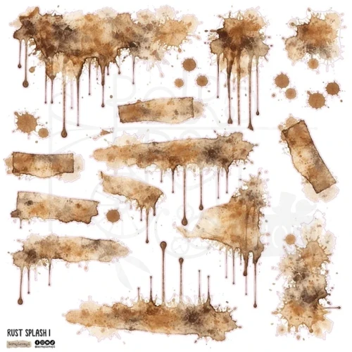 Naklejki foliowe do scrapbookingu i art journalingu Rust Splash 1 ScrapLove
