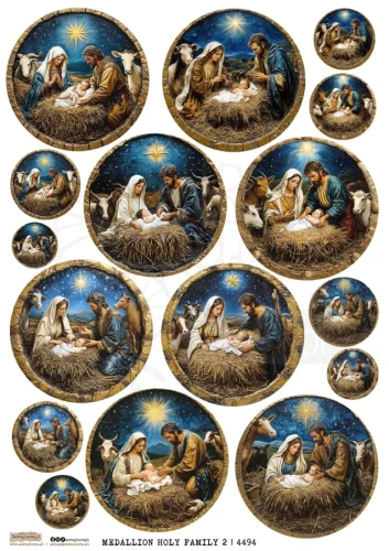 Papier ryżowy do decoupage A4 Medallion Holy Family 2 4494 ScrapLove