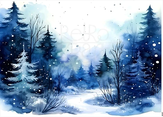 Papier ryżowy do decoupage A5 Niebieski krajobraz 23107