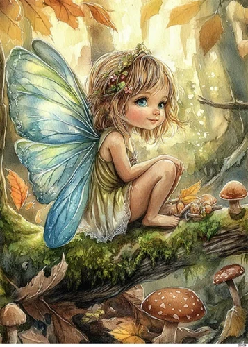 Papier ryżowy do decoupage A5 Dziewczynka elf 22829