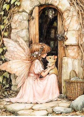 Papier ryżowy do decoupage A5 Dziewczynka elf 22774