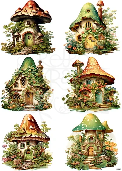 Papier ryżowy do decoupage A4 Magiczny domek elfa 23357