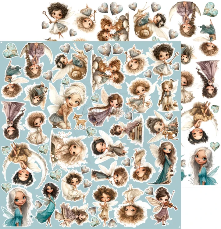 Zestaw papierów 30x30 dodatki do wycięcia Flowers Of Delight - Mix CC-C85-FOD-13 Craft O’Clock