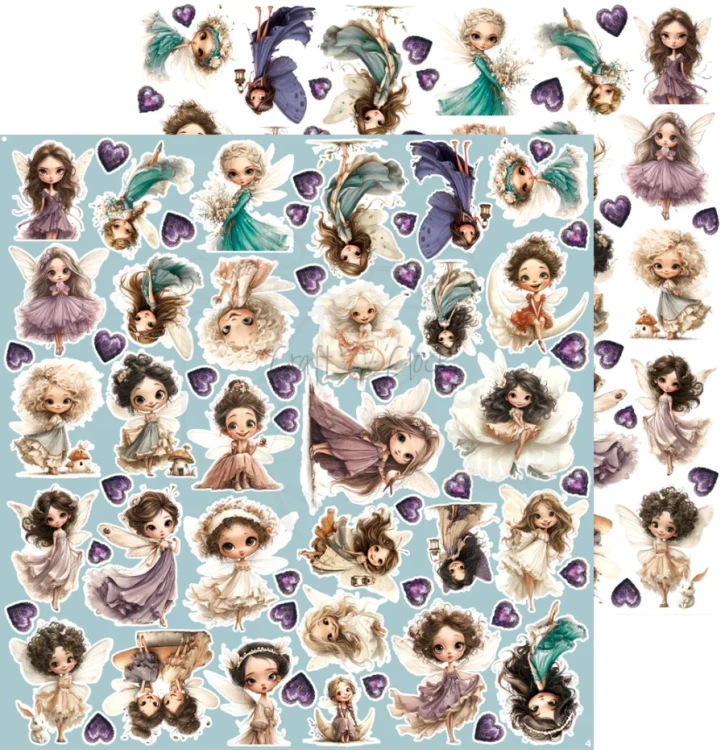 Zestaw papierów 30x30 dodatki do wycięcia Flowers Of Delight - Mix CC-C85-FOD-13 Craft O’Clock