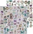 Zestaw papierów 30x30 dodatki do wycięcia Flowers Of Delight - Mix CC-C85-FOD-13 Craft O’Clock