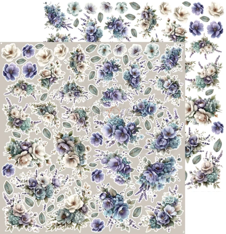 Zestaw papierów 30x30 dodatki do wycięcia Flowers Of Delight - Flowers &amp; More CC-C85-FOD-14 Craft O’Clock
