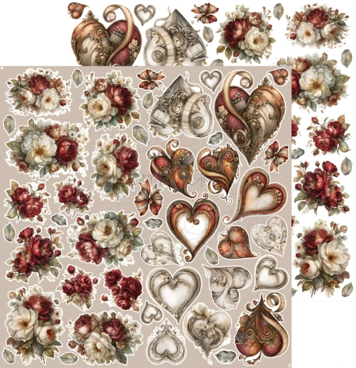 Zestaw papierów 30x30 dodatki do wycięcia Silver Screen Magic - Mix CC-F43-SSM-13 Craft O’Clock