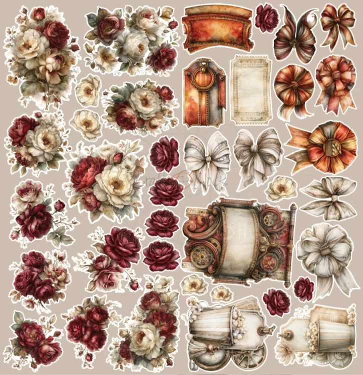 Zestaw papierów 30x30 dodatki do wycięcia Silver Screen Magic - Mix CC-F43-SSM-13 Craft O’Clock