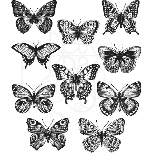 Stempel gumowy kauczukowy Flutter motyle CMS294 Tim Holtz Stampers Anonymous