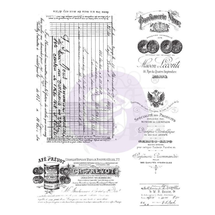 Stempel gumowy kauczukowy Old Paper Work 967031 Prima